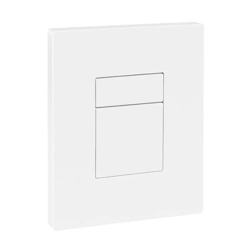 Панель змиву пластикова Koer KT-0607-03 157x198x3mm, кнопка квадратна (колір білий) (KR5714), фото 1