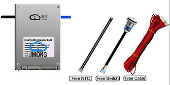 BMS плата на 7S-17S комірок, 60А з активним балансуванням jikong