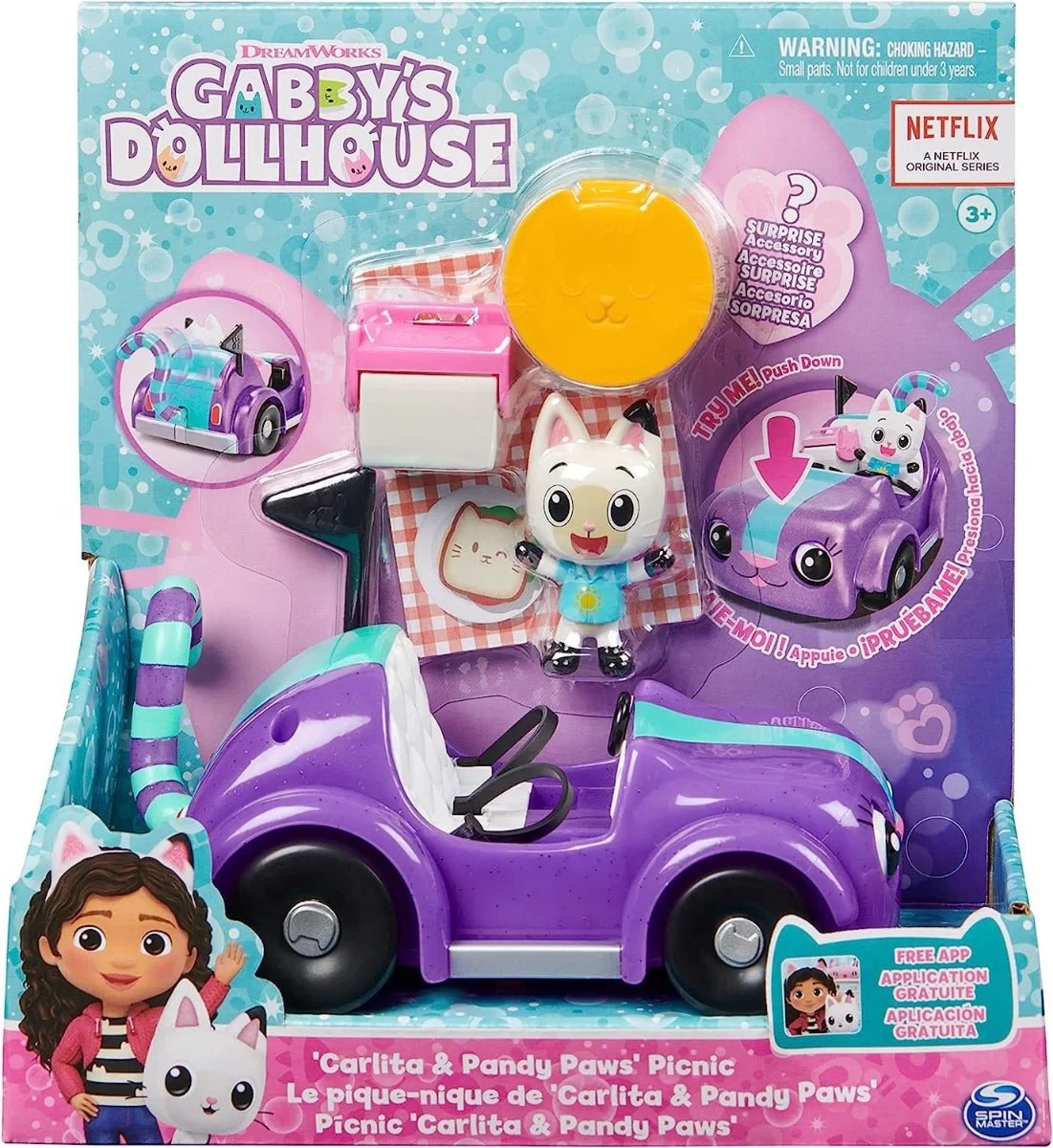 Ігровий набір Gabby's Dollhouse Carlita Pandy Paws Picnic Ляльковий будиночок Габбі автомобіль для пікніка "Карліта та Панді Павз", фото 1