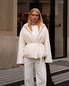 Жіноча куртка з капюшоном осіння на запах MKMW-MM-89 MARSHAL WOLF