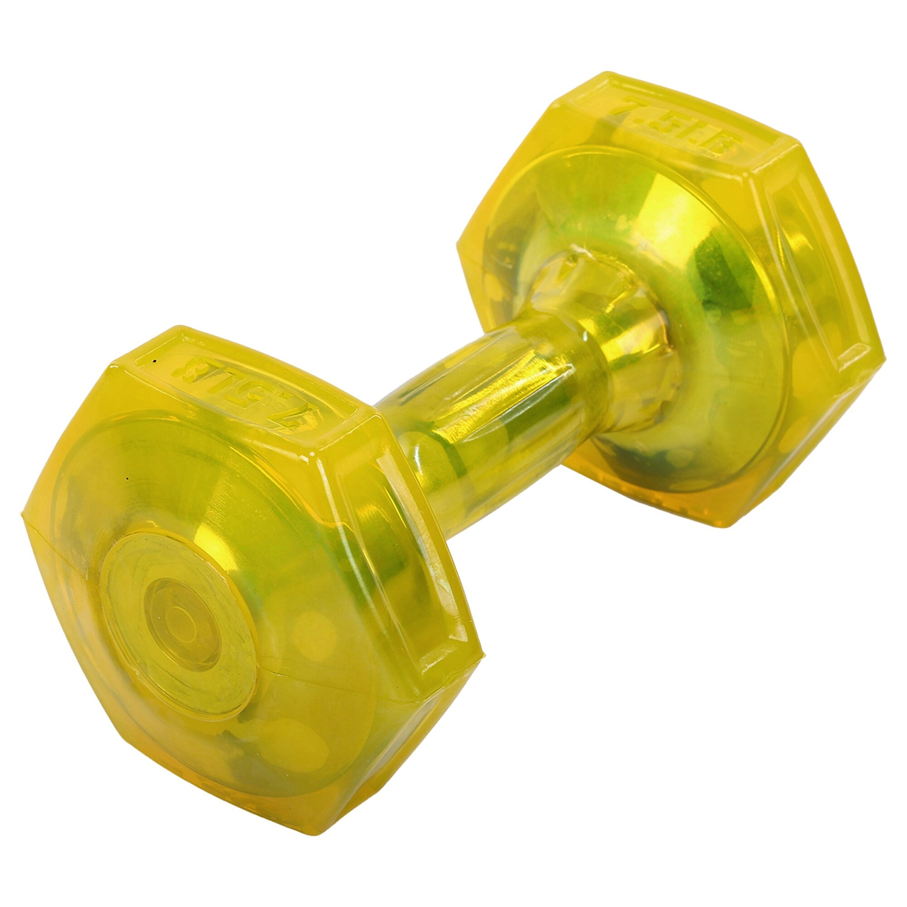 Гантель для фітнесу з TPU покриттям Zelart Jelly Urethane Coated Dumbbells TA-2946-7_5LB Жовтий 3,4 кг, фото 1