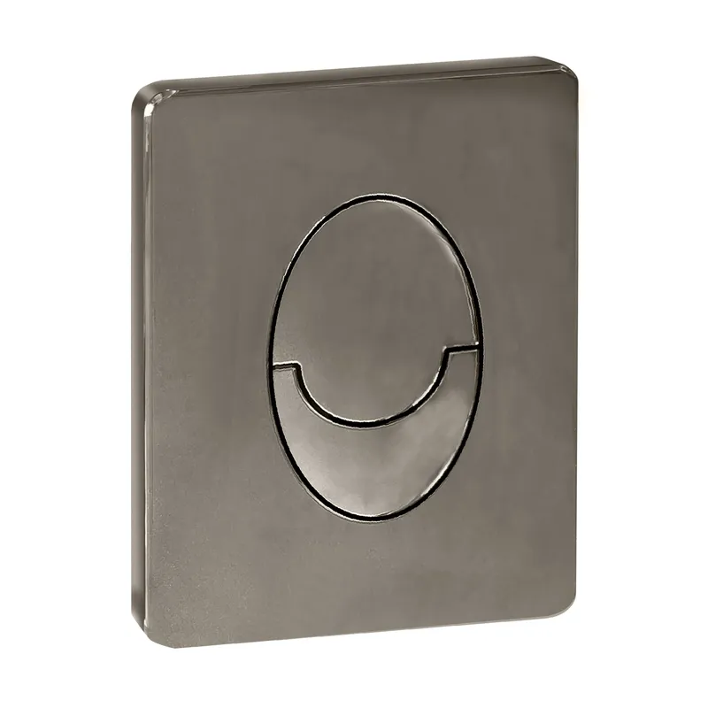 Панель змиву пластикова Koer KT-0606-07 157x198x3mm, закруглена кнопка (колір графіт) (KR5712), фото 1