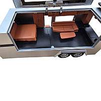 Машинка метал Tesla Cybertruck з прич-кемпером та квадр чорна Тесла 1:32 звук світло 17,5*6*6,5см (CZ 58 B), фото 6