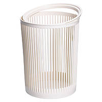 Кошик для сміття пластиковий в офіс для паперу 8 (л) Білий HP-45-8BE