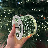 Гірлянда Роса нитка 500 LED  50 м з пультом 220В теплий білий, фото 3