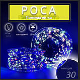 Гірлянда Роса нитка 300 LED 30 м з пультом 220В мультиколор, фото 2