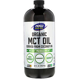 Органічна Олія МСТ, Organic MCT Oil, Now Foods, 946 мл