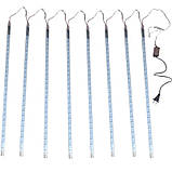 Світлодіодна гірлянда Метеоритний дощ Танучі бурульки  3м х 30 см 8 шт синій, фото 2