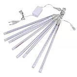 Світлодіодна гірлянда Метеоритний дощ Танучі бурульки  3м х 30 см 8 шт синій, фото 3