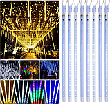 Світлодіодна гірлянда Метеоритний дощ Танучі бурульки  3м х 30 см 8 шт синій, фото 6