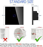 CNBINGO Smart Touch Light Switch, один перемикач Wi-Fi зі світлодіодною підсвіткою, фото 2