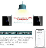 CNBINGO Smart Touch Light Switch, один перемикач Wi-Fi зі світлодіодною підсвіткою, фото 3