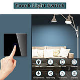 CNBINGO Smart Touch Light Switch, один перемикач Wi-Fi зі світлодіодною підсвіткою, фото 4