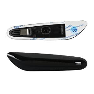 . Gempro 2-Pack — бурштинові LED бічні поворотники з димовою лінзою для BMW (E90/E91/E92/E93/E46/E53/E60/E61/X3 E83/X1 E84/E81/E82, фото 1