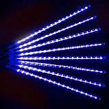 Світлодіодна гірлянда Метеоритний дощ Танучі бурульки  3м х 30 см 8 шт синій, фото 5