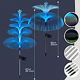 Вуличний садовий світильник Фонтан на сонячній батареї 97 см мультиколор, фото 2