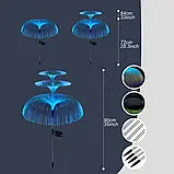 Вуличний садовий світильник Фонтан на сонячній батареї 90 см рожевий, фото 2