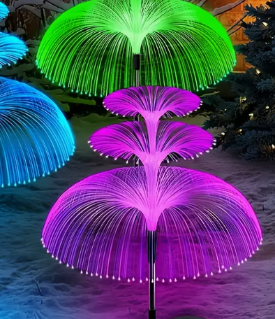 Вуличний садовий світильник Фонтан на сонячній батареї 90 см рожевий, фото 1