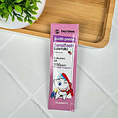 Зубна паста FrezyDerm Kids з ксилітом та кальцієм (від 6 років) фтор 1450 ppm,  3 г