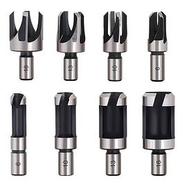 Набір пробкових фрез по дереву 8шт 6/10/13/16мм, циліндричні - оригінал