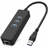 Оригінал! Концентратор Dynamode USB 3.0 Type-A - RJ45 Gigabit Lan, 3*USB 3.0 (USB3.0-Type-A-RJ45-HUB3) - Вища Якість!