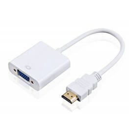 Перехідник HDMI M to VGA F (з кабелями аудіо і живлення від USB) ST-Lab (U-990 white) - оригінал