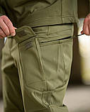 Костюм демісезонний тактичний TIGER Softshell олива з кишенями ПП8241 ТМ, фото 9