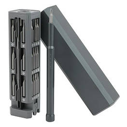 Викрутка прецизійна з 42 бітами, лопаткою та пінцетом, у компактному кейсі - оригінал