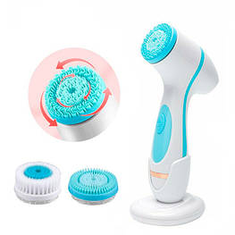 Електрична масажна щітка для обличчя силіконова 3в1, IPX6, AE-868 - оригінал