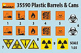 Пластикова модель 1/35 MiniArt 35590 плстикові бочки та каністри., фото 2
