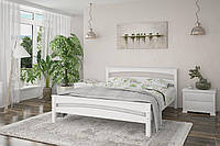 Двуспальная кровать Mebigrand Чикаго Сити белая с высоким изголовьем для комфортного сна в спальне 140х200 см