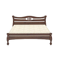 Двуспальная кровать Mebigrand Даллас из сосны для спальни и гостевой комнаты классическая кровать Орех лесной 140х200 см с