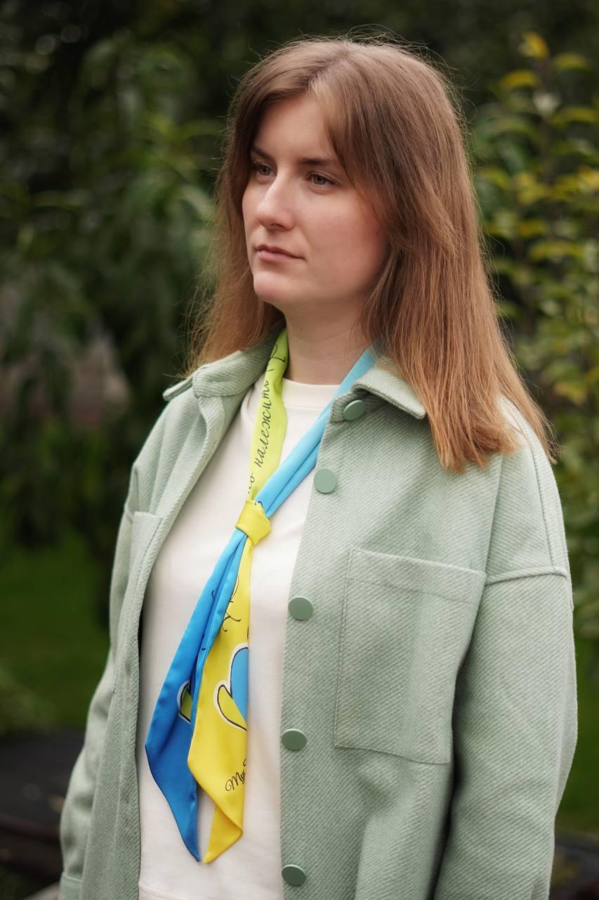 Твіллі-галстук Myscarf My Scarf "Україна в серці" двосторонній, фото 1