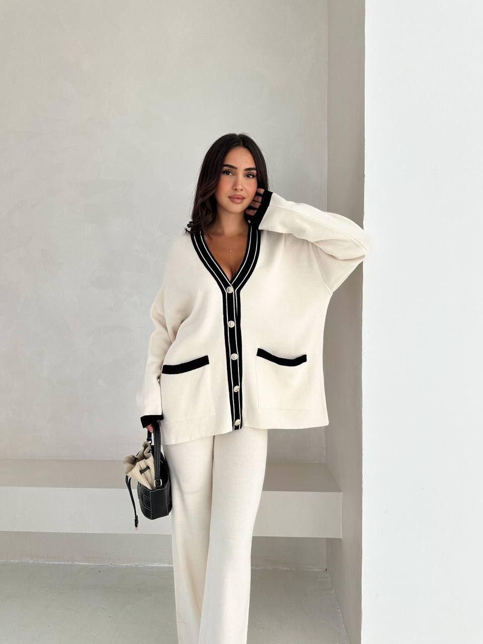 Костюм-двійка жіночий трикотажний з джемпером і палаццо Модель: 1553-66017, фото 1