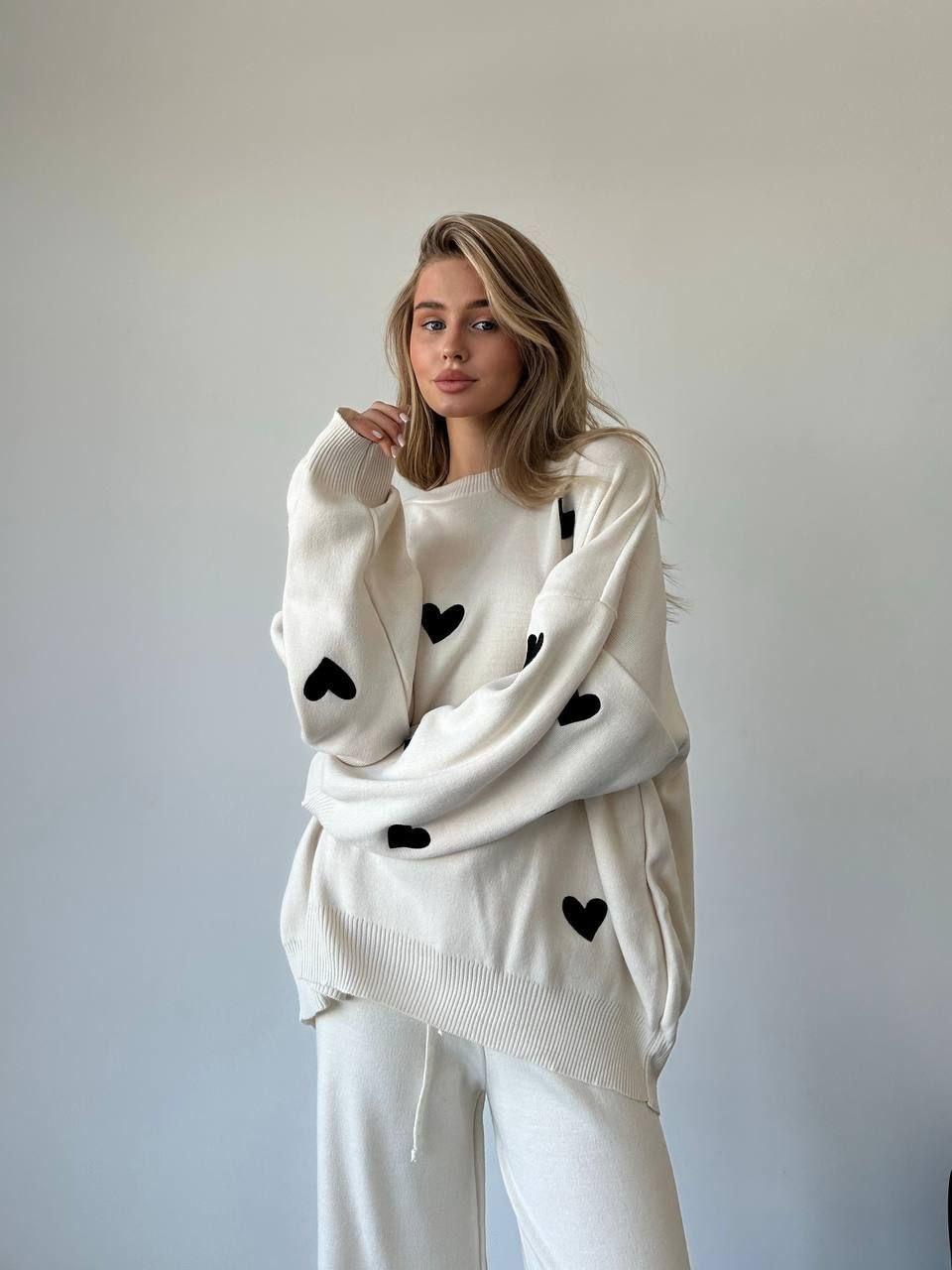 Гарний теплий костюм-двійка з трикотажу Модель: 1553-3078, фото 1