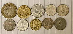 Набір монет "Монети країн Азії" 10 монет — 10 країн