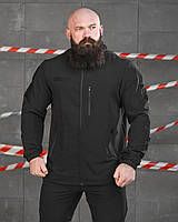 Тактическая весенняя куртка чёрная полиция, военная облегчённая водонепроницаемая куртка чёрная зсу ewy bka smt