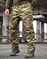 Зимові тактичні штани мультикам саржа, Військові штани на флісі мультикам, Армійські штани камуфляж мультикам, ewy bka smt