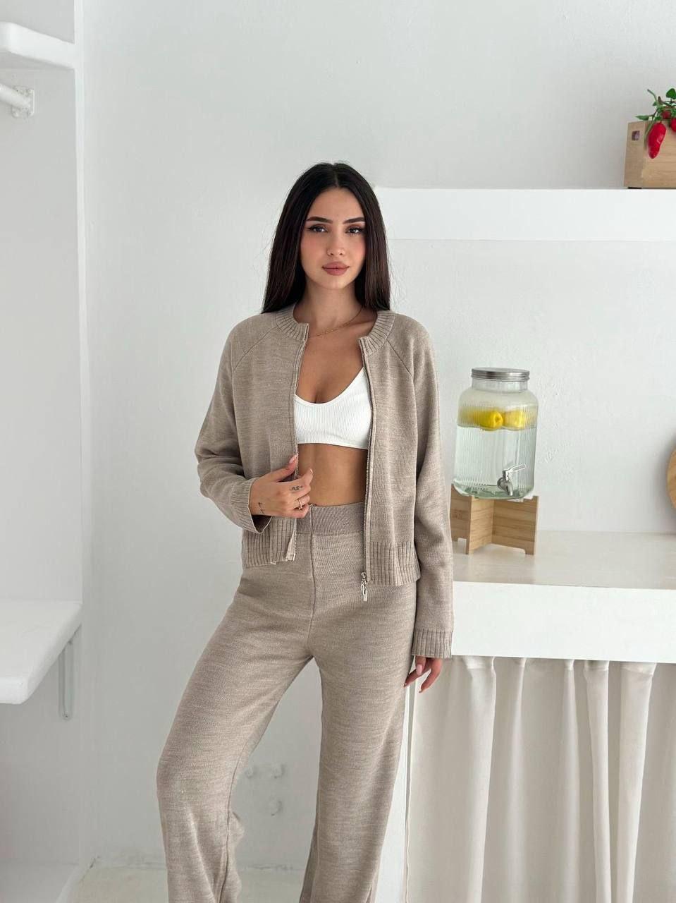 Костюм трикотажний жіночий з палаццо Модель: 1553-66004, фото 1