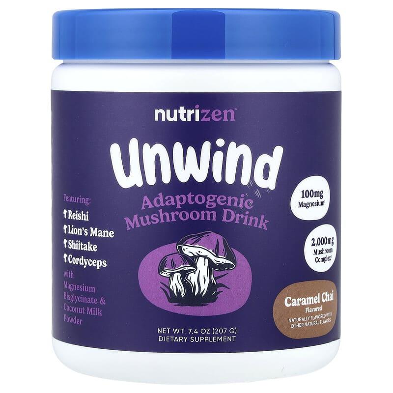 Адаптогенний грибний напій Nutricost Nutrizen Unwind Adaptogenic Mushroom Drink 207 г (різні смаки)