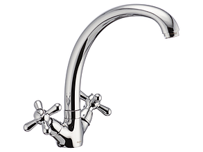 Змішувач для кухні HAIBA DOMINOX 273 латунь хром (HB0085) букса/шпилька