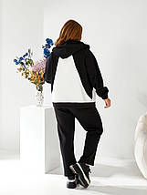 Жіночий теплий спортивний костюм чорний великого розміру Розміри: 48-50, 52-54, 56-58, фото 2