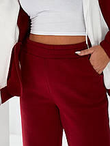 Жіночий теплий спортивний костюм марсала великого розміру Розміри: 48-50, 52-54, 56-58, фото 3