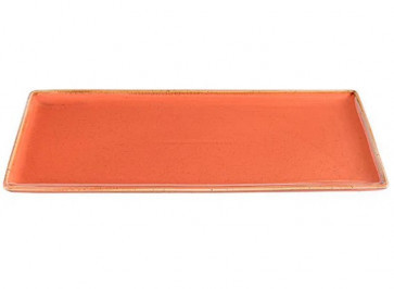 Блюдо для подачі дрібне прямокутне Orange Porland фарфорове 360х160 мм 358836/O, фото 1