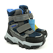 Термо черевики для хлопчика сіро-сині Tom.m, фото 4