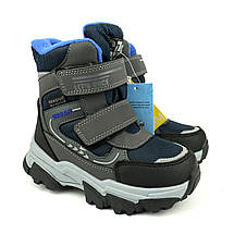 Термо черевики для хлопчика сіро-сині Tom.m, фото 5