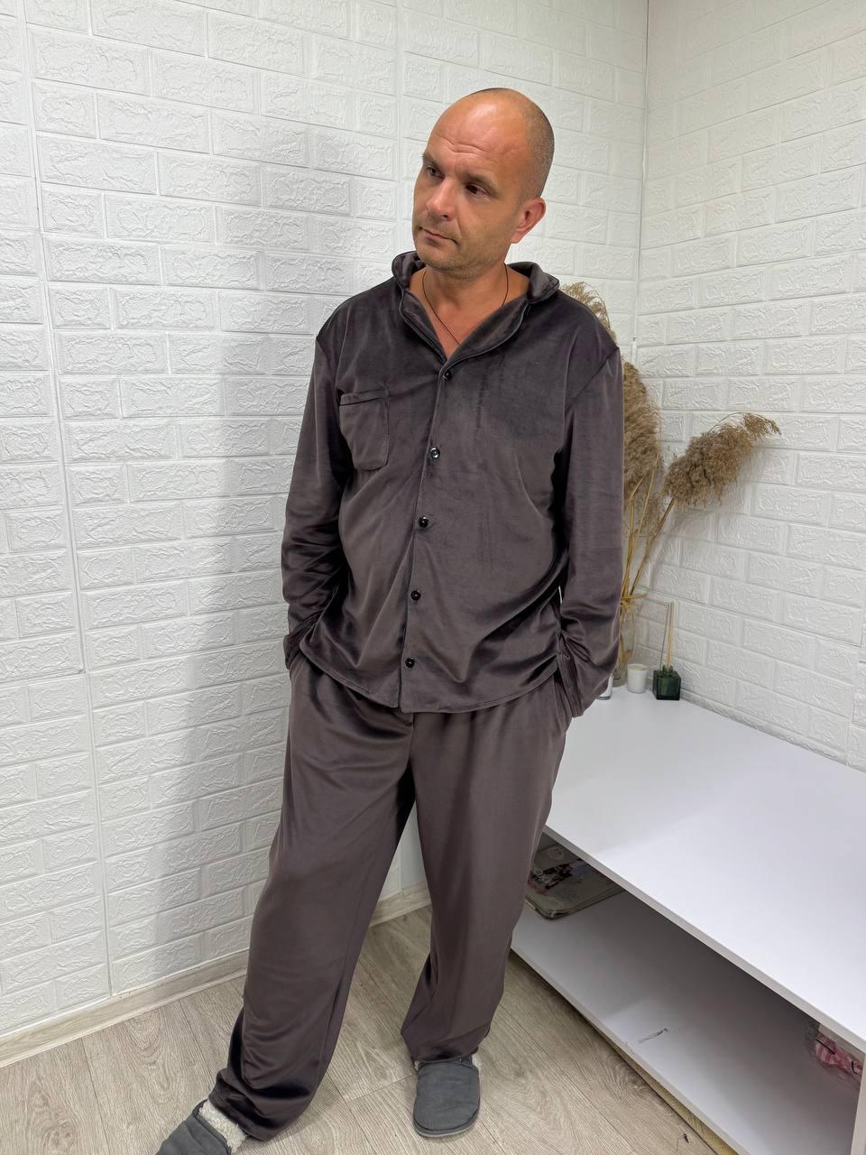 Чоловіча велюрова піжама, фото 1