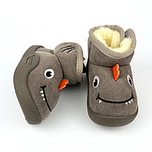Уггі дитячі сірі Apawwa на хутрі, фото 3