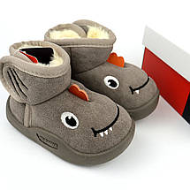 Уггі дитячі сірі Apawwa на хутрі, фото 4