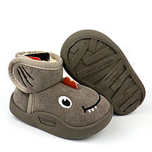 Уггі дитячі сірі Apawwa на хутрі, фото 5